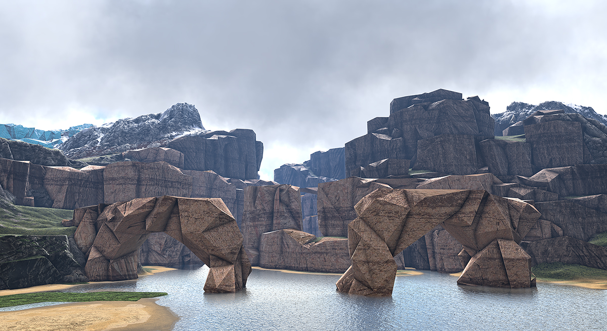 In Game Virtual Landscapes T1 002 12000654 - 2018 - Virtual In-Game Landscapes - Triptych N°1