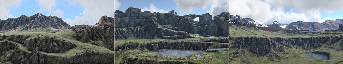 In Game Virtual Landscapes T3 000 12000225 - 2018 - Virtual In-Game Landscapes - Triptych N°3