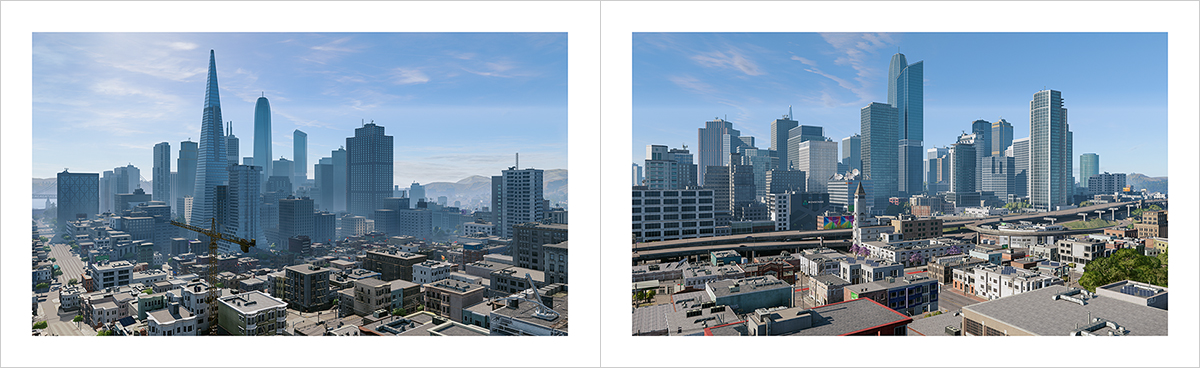 Virtual Cities San Francisco Diptych N2 000 12000368 - 2018 - Virtual In-Game Cities. San Francisco. Diptych N°2