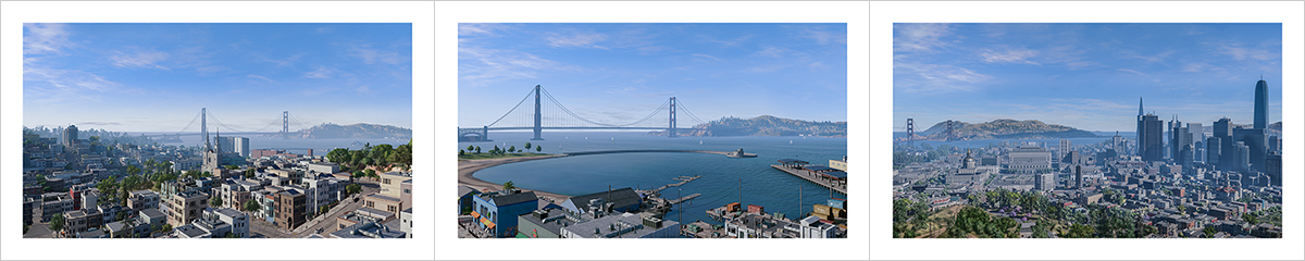 Virtual Cities San Francisco Tritych N1 000 12000240 - 2018 - Virtual In-Game Cities. San Francisco. Triptych N°1