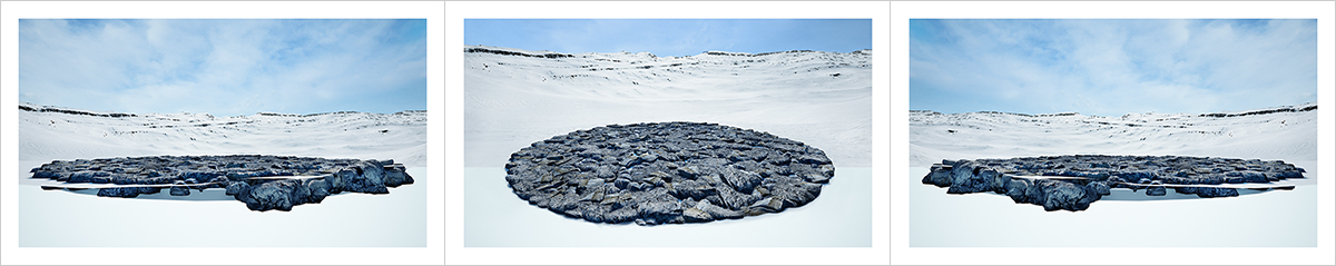 Virtual Land Art V1 Triptych N°1 000 12000239 - 2018 - Virtual Land Art. V1