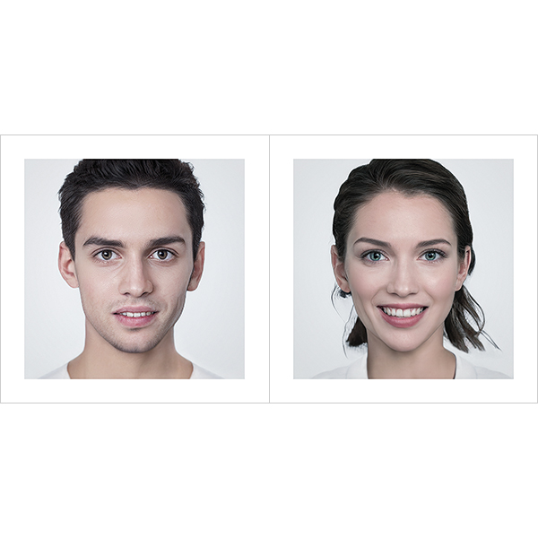 Generated Faces by AI Adam and Eve 000b - 2019 - Generated Faces by Artificial Intelligence. Adam and Eve. V1