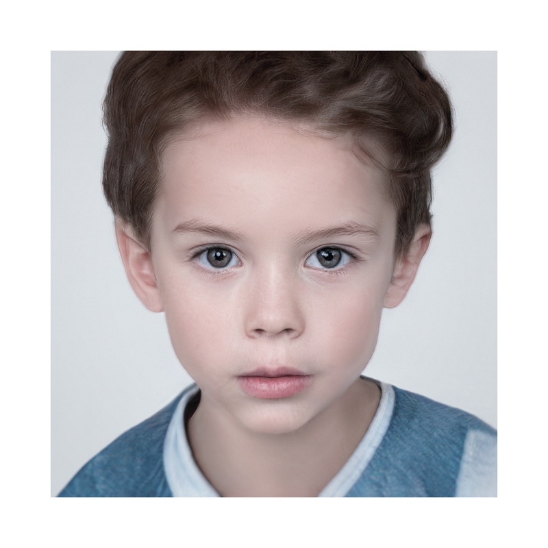 2020 Generated Faces By Artificial Intelligence Kids Boys V1 Tty