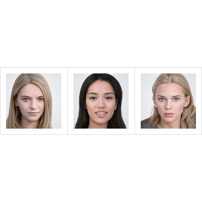 2020 – Generated Faces by Artificial Intelligence. Young WoMen. V1 ...