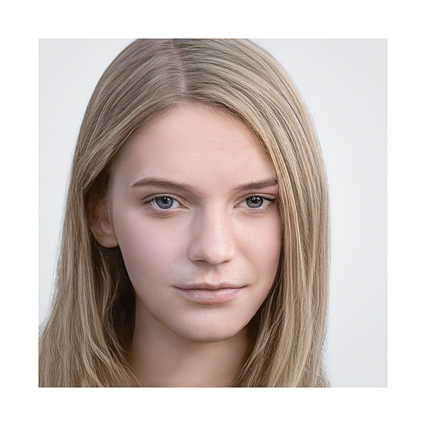 Generated Faces by AI Young WoMen V1 001 - 2020 - Generated Faces by Artificial Intelligence. Young WoMen. V1