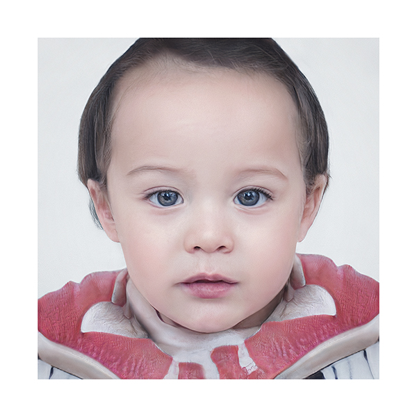 Generated Faces by AI BabIes V1 002 - 2020 - Generated Faces by Artificial Intelligence. Babies. V1