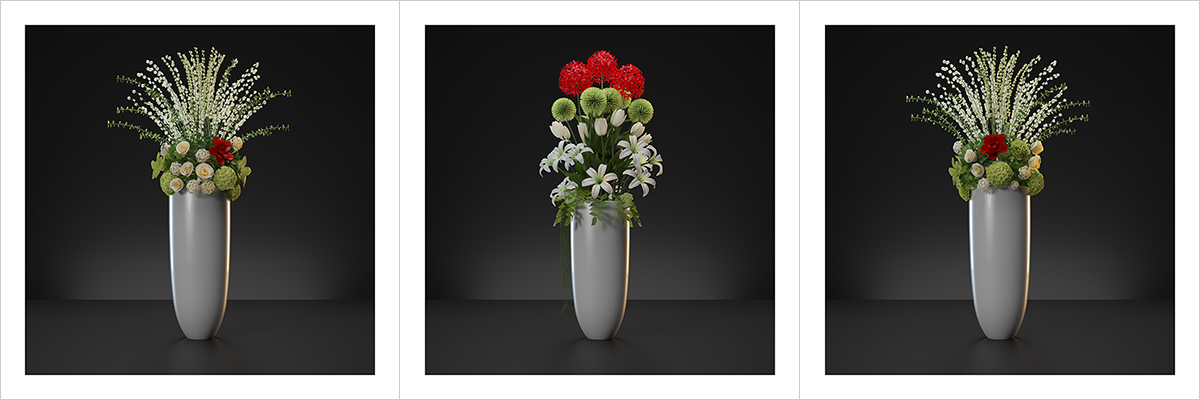 Virtual Flowers Bouquet Triptych N1 000 1200 400 - 2020 - Virtual Flowers. Bouquet. Triptych N°1