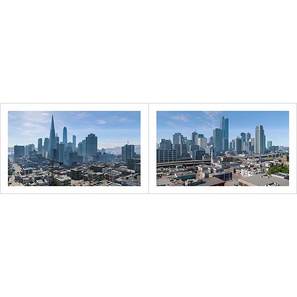 Virtual Cities San Francisco Diptych N2 000 - 2018 - Virtual In-Game Cities. San Francisco. Diptych N°2