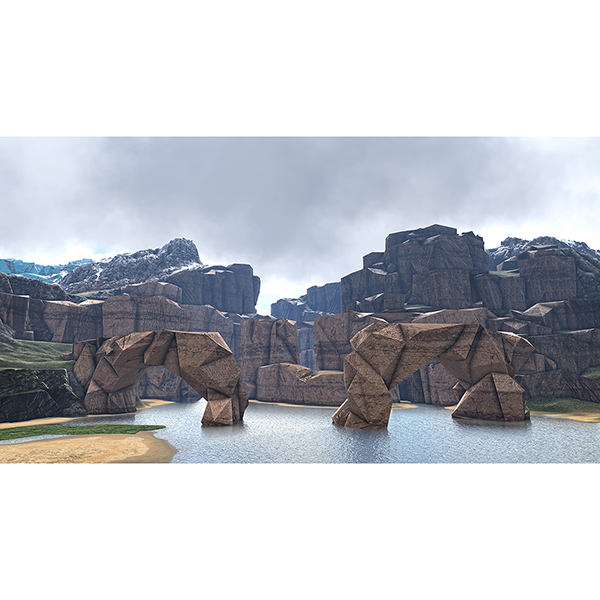In Game Virtual Landscapes T1 002 - 2018 - Virtual In-Game Landscapes - Triptych N°1